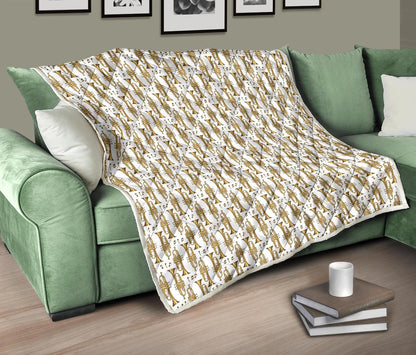 Trumpet with Music Note Print Premium Quilt-JTAMIGO.COM