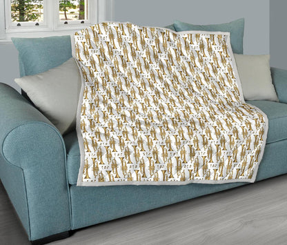 Trumpet with Music Note Print Premium Quilt-JTAMIGO.COM