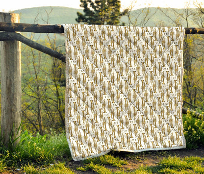 Trumpet with Music Note Print Premium Quilt-JTAMIGO.COM