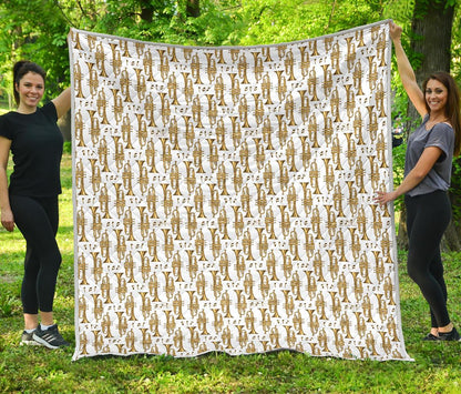 Trumpet with Music Note Print Premium Quilt-JTAMIGO.COM