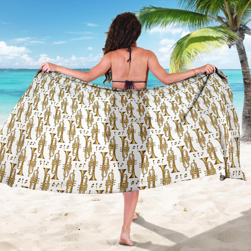 Trumpet with Music Note Print Sarong Pareo Wrap