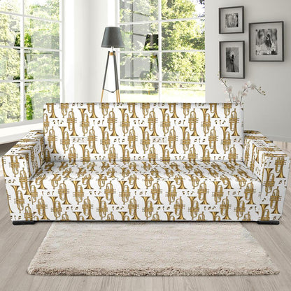 Trumpet with Music Note Print Sofa Slipcover-JTAMIGO.COM