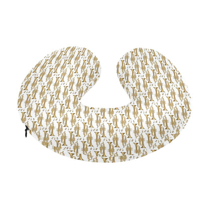 Trumpet with Music Note Print U-Shaped Travel Neck Pillow-JTAMIGO.COM