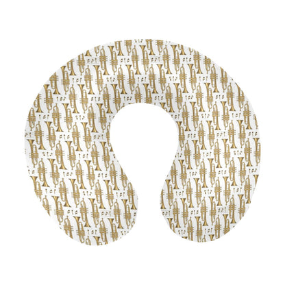 Trumpet with Music Note Print U-Shaped Travel Neck Pillow-JTAMIGO.COM