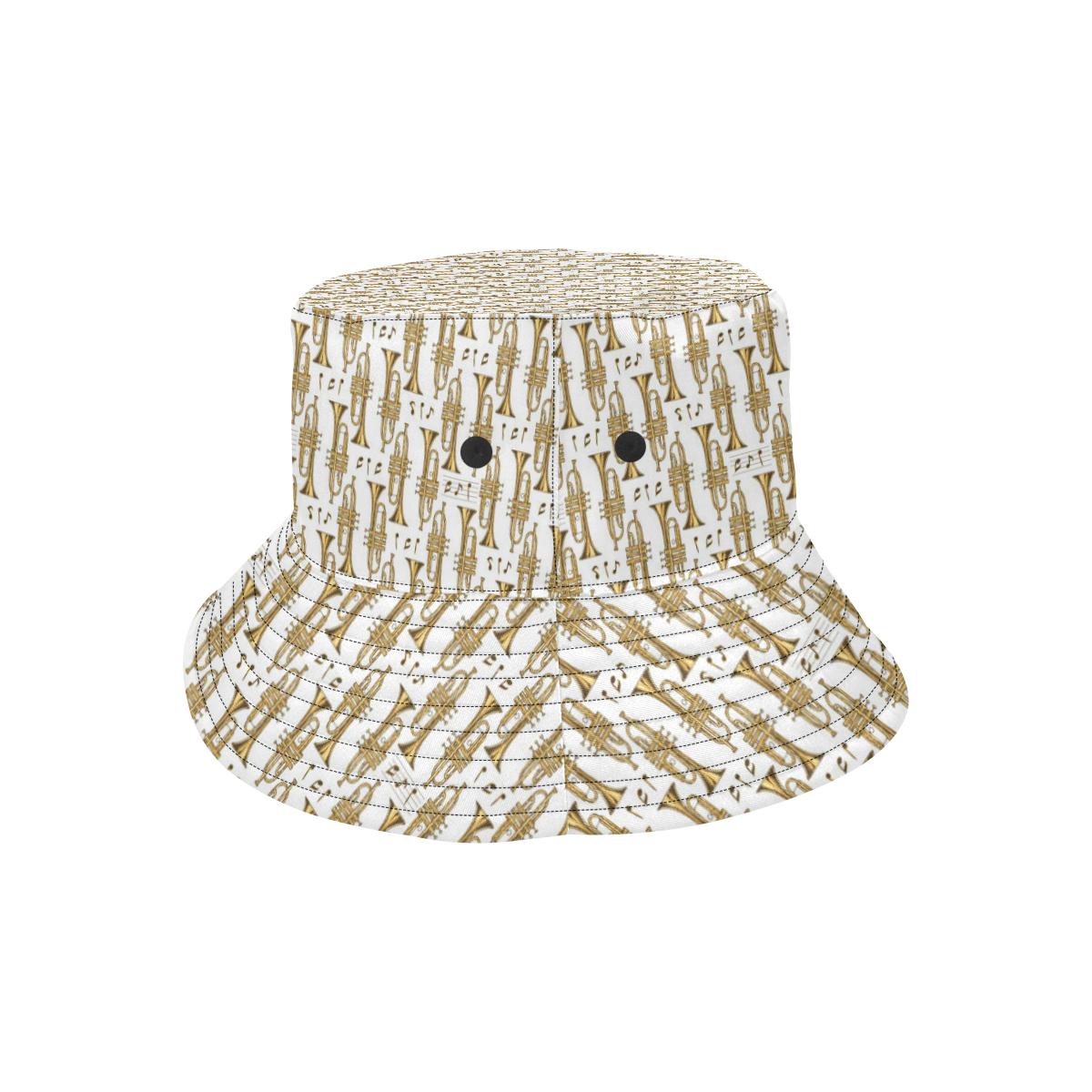 Trumpet with Music Note Print Unisex Bucket Hat
