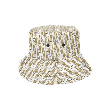 Trumpet with Music Note Print Unisex Bucket Hat