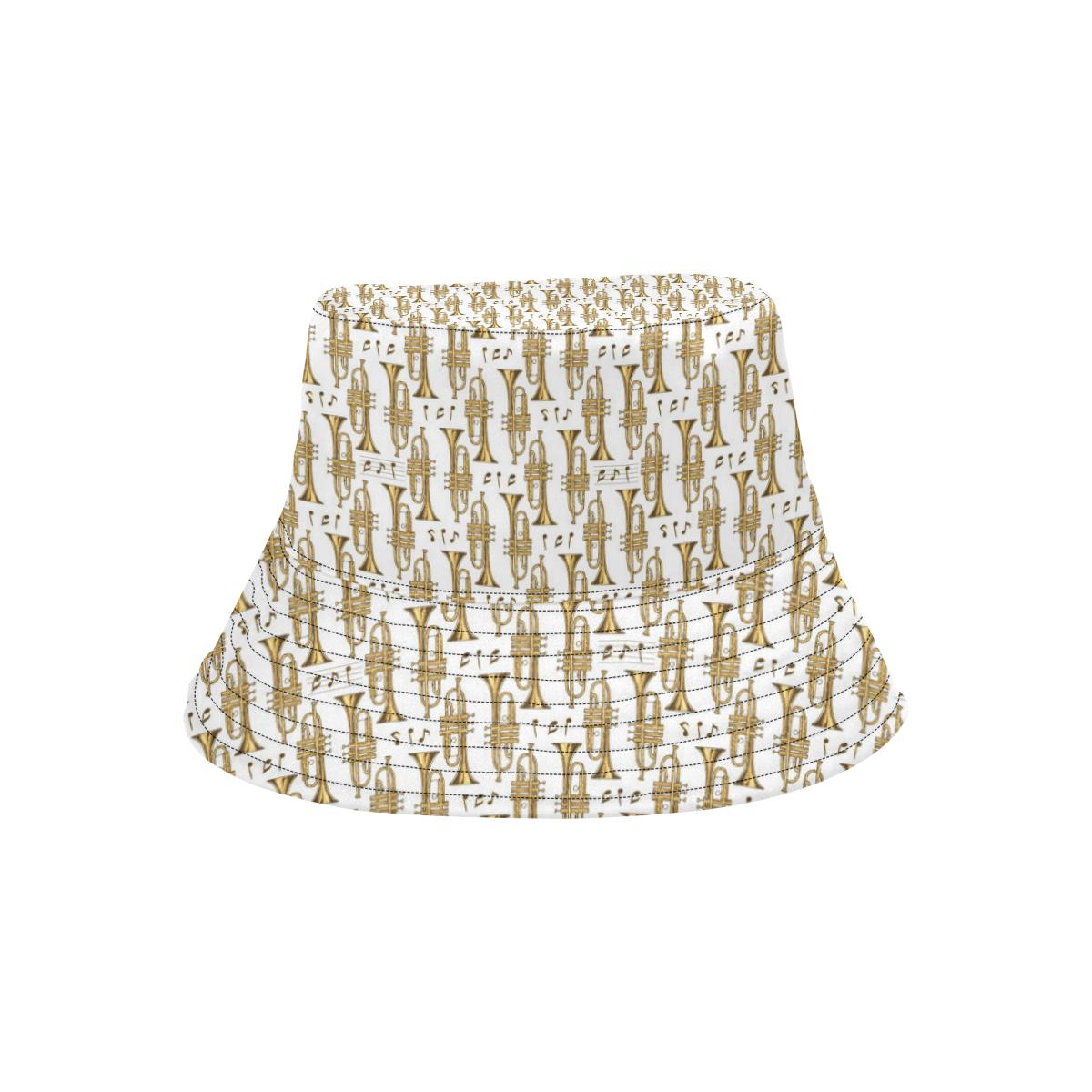 Trumpet with Music Note Print Unisex Bucket Hat