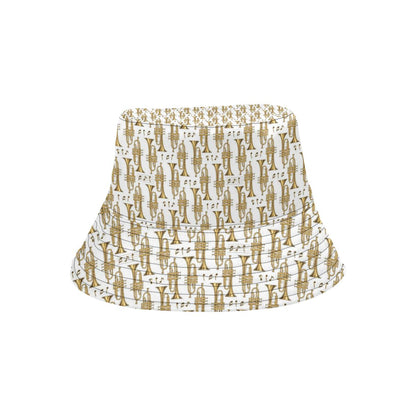 Trumpet with Music Note Print Unisex Bucket Hat