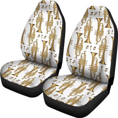 Trumpet with Music Note Print Universal Fit Car Seat Covers