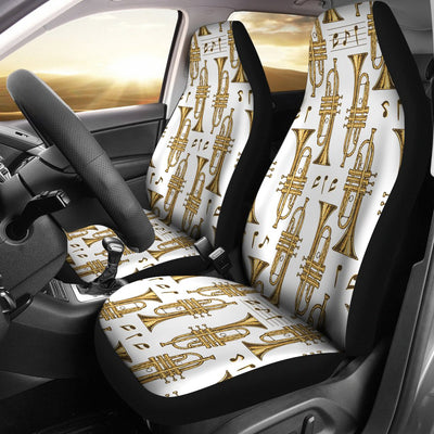Trumpet with Music Note Print Universal Fit Car Seat Covers