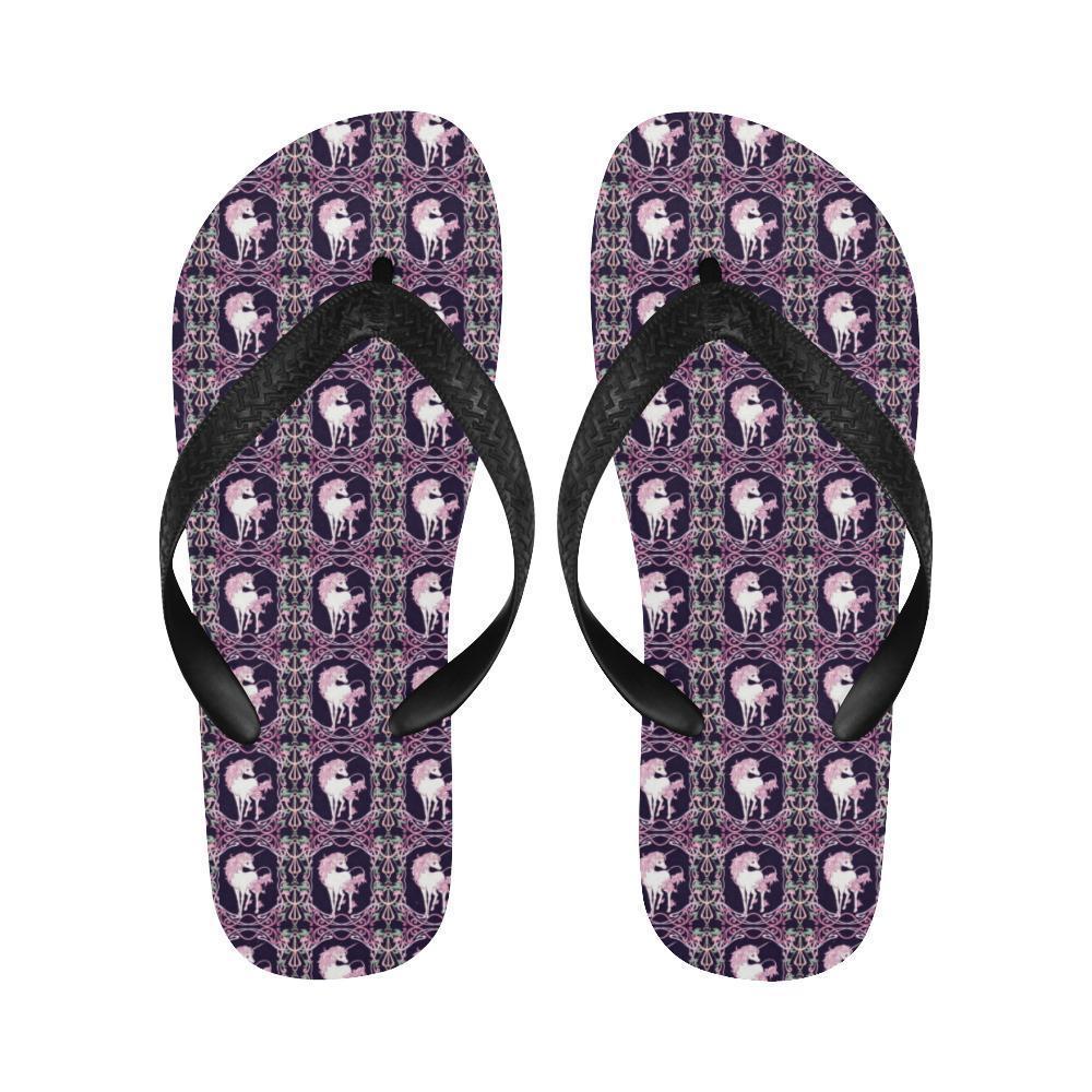 Unicorn Fantastic Flower Flip Flops-JTAMIGO.COM