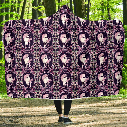 Unicorn Fantastic Flower Hooded Blanket-JTAMIGO.COM