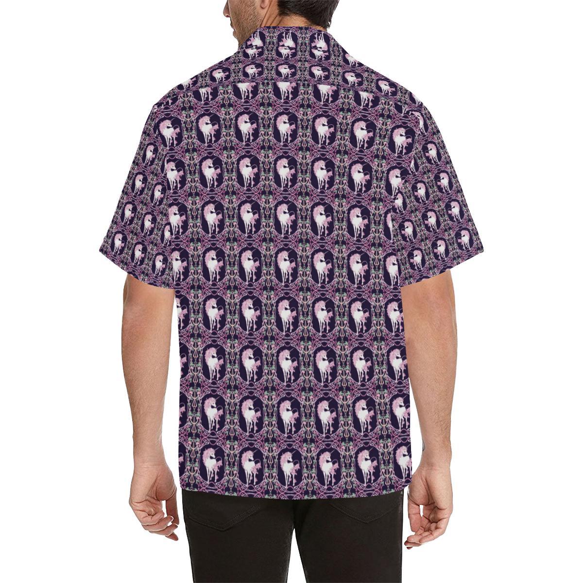Unicorn Fantastic Flower Men Aloha Hawaiian Shirt