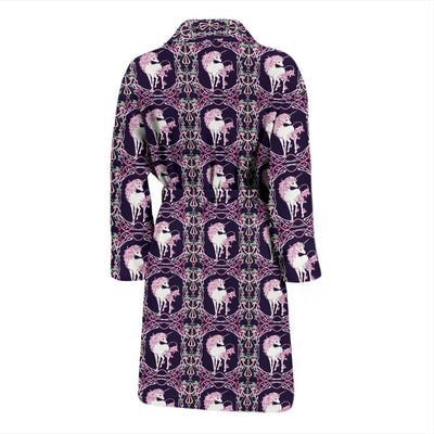 Unicorn Fantastic Flower Men Bath Robe-JTAMIGO.COM