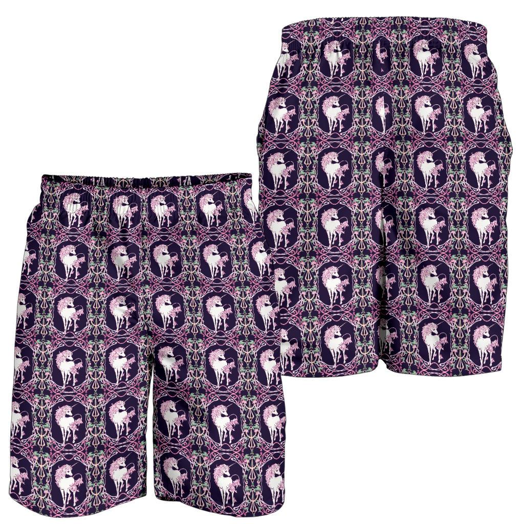 Unicorn Fantastic Flower Mens Shorts-JTAMIGO.COM