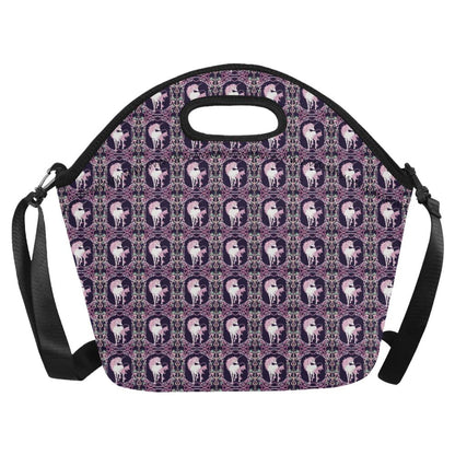 Unicorn Fantastic Flower Neoprene Lunch Bag (Model 1669)(Large)-JTAMIGO.COM