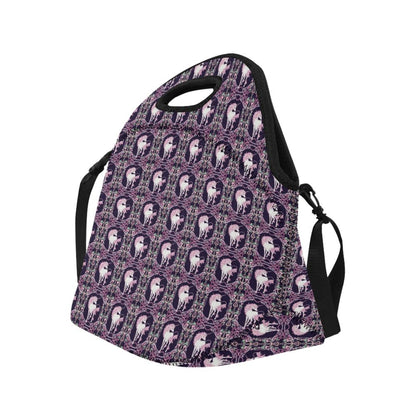 Unicorn Fantastic Flower Neoprene Lunch Bag (Model 1669)(Large)-JTAMIGO.COM