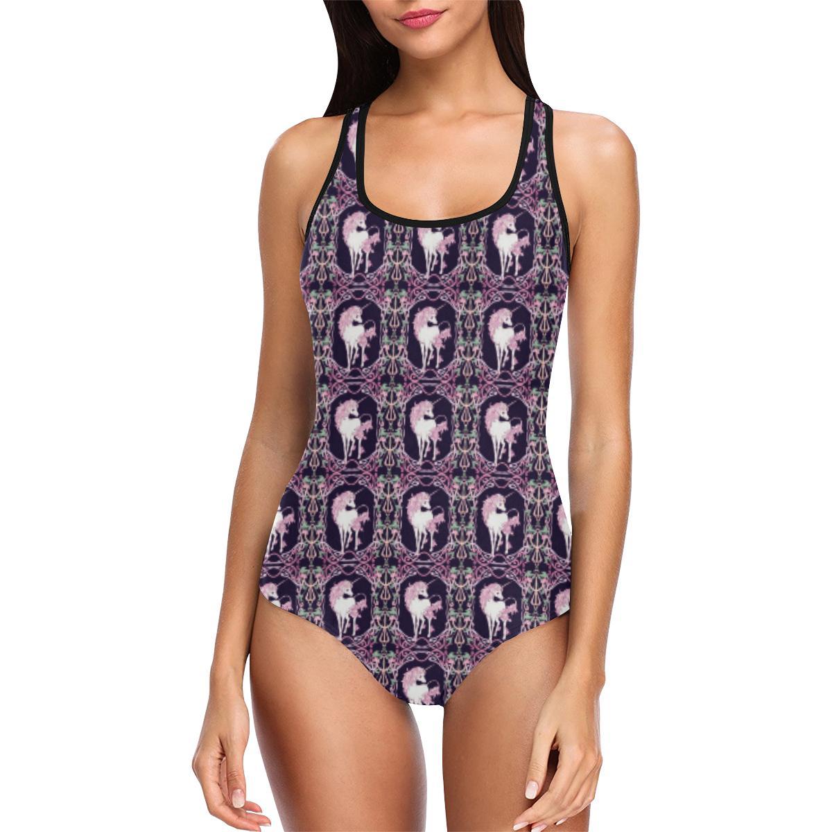 Unicorn Fantastic Flower One Piece Swimsuit-JTAMIGO.COM