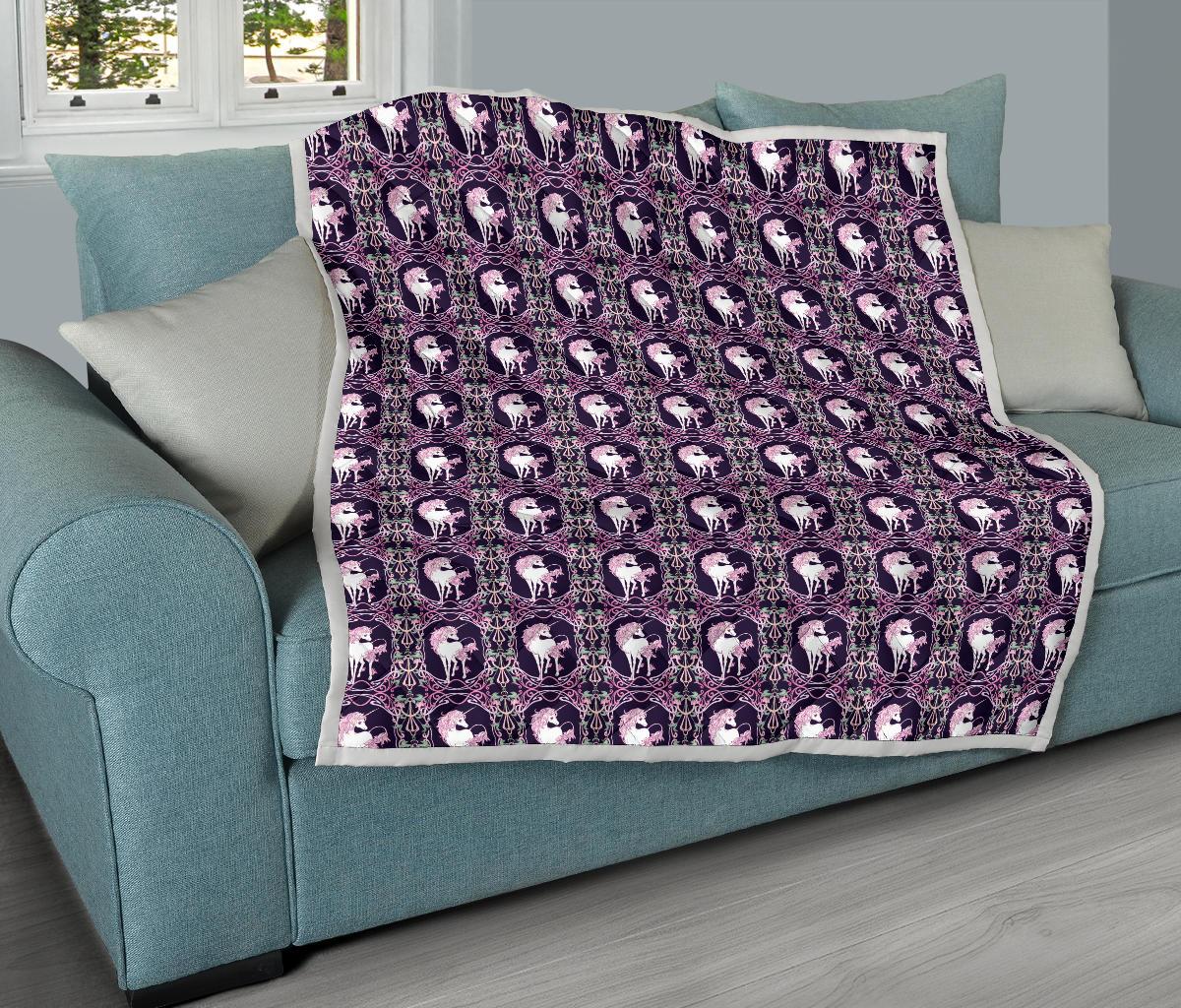 Unicorn Fantastic Flower Premium Quilt-JTAMIGO.COM