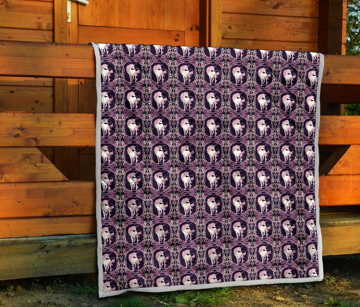 Unicorn Fantastic Flower Premium Quilt-JTAMIGO.COM