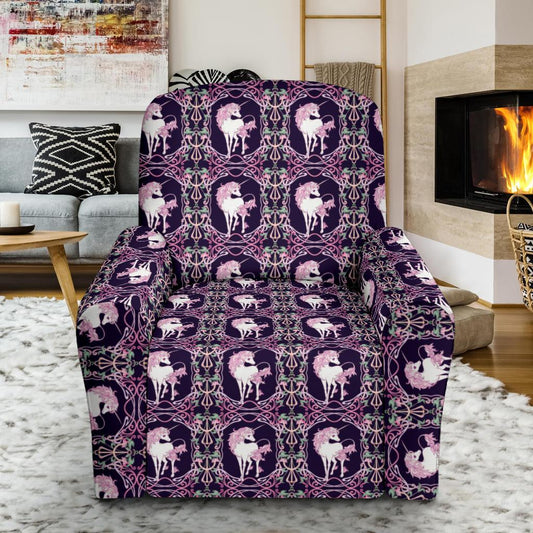 Unicorn Fantastic Flower Single Sofa Slipcover -JTAMIGO.COM
