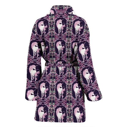 Unicorn Fantastic Flower Women Bath Robe-JTAMIGO.COM