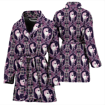 Unicorn Fantastic Flower Women Bath Robe-JTAMIGO.COM