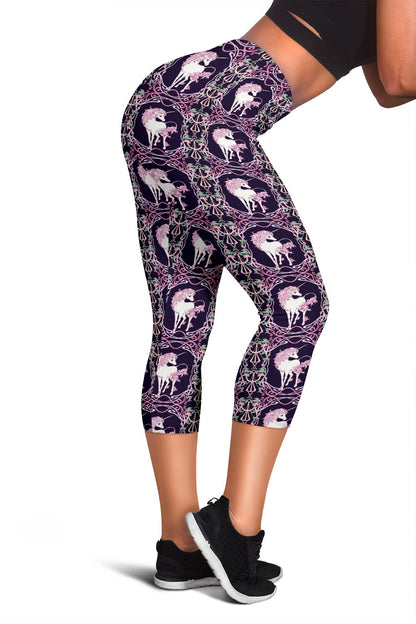 Unicorn Fantastic Flower Women Capris