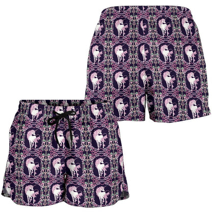 Unicorn Fantastic Flower Women Shorts-JTAMIGO.COM
