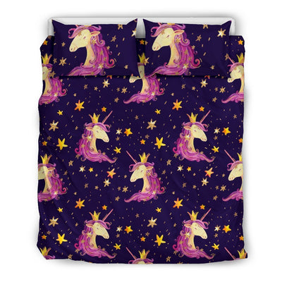 Unicorn Princess Star Sparkle Duvet Cover Bedding Set