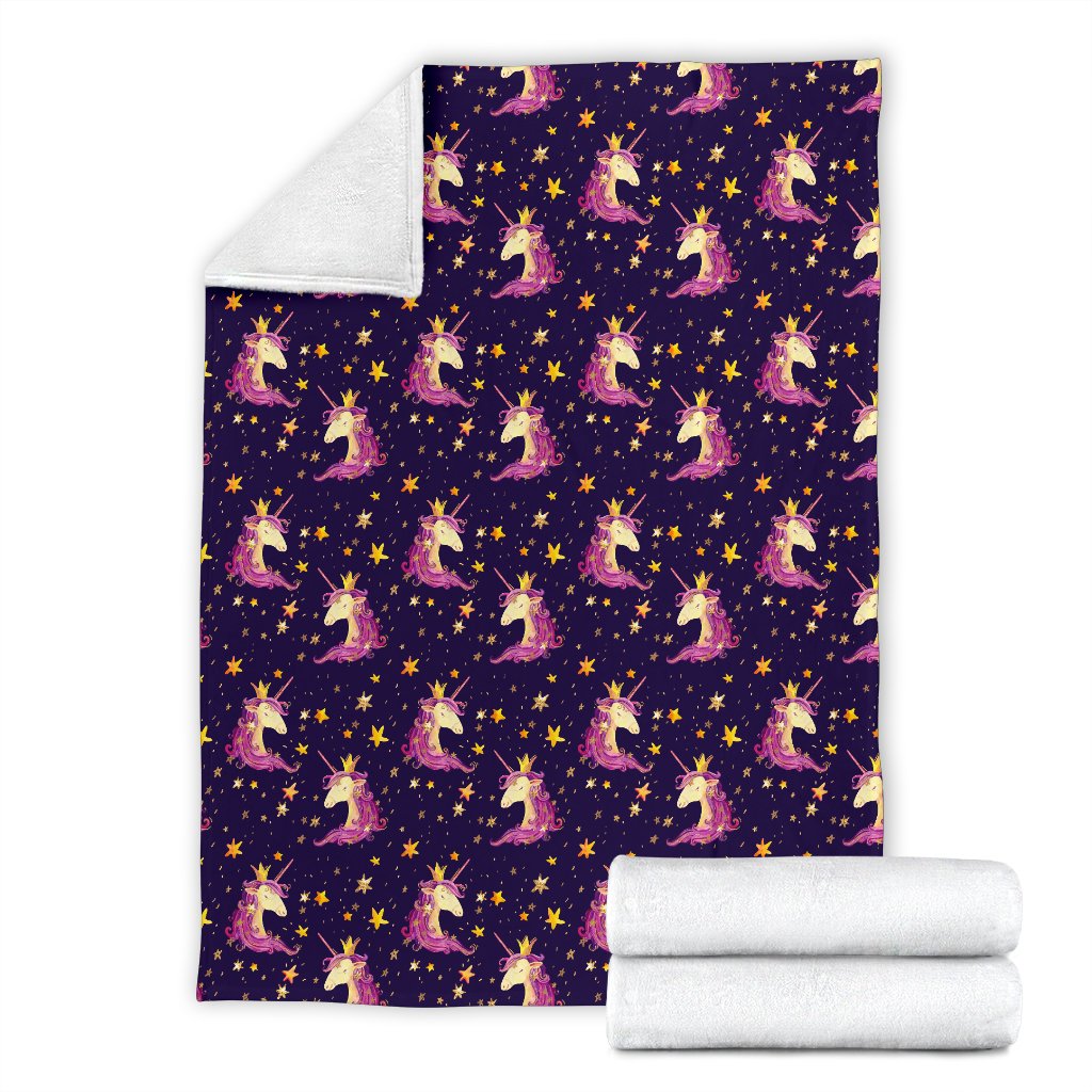 Unicorn Princess Star Sparkle Fleece Blanket