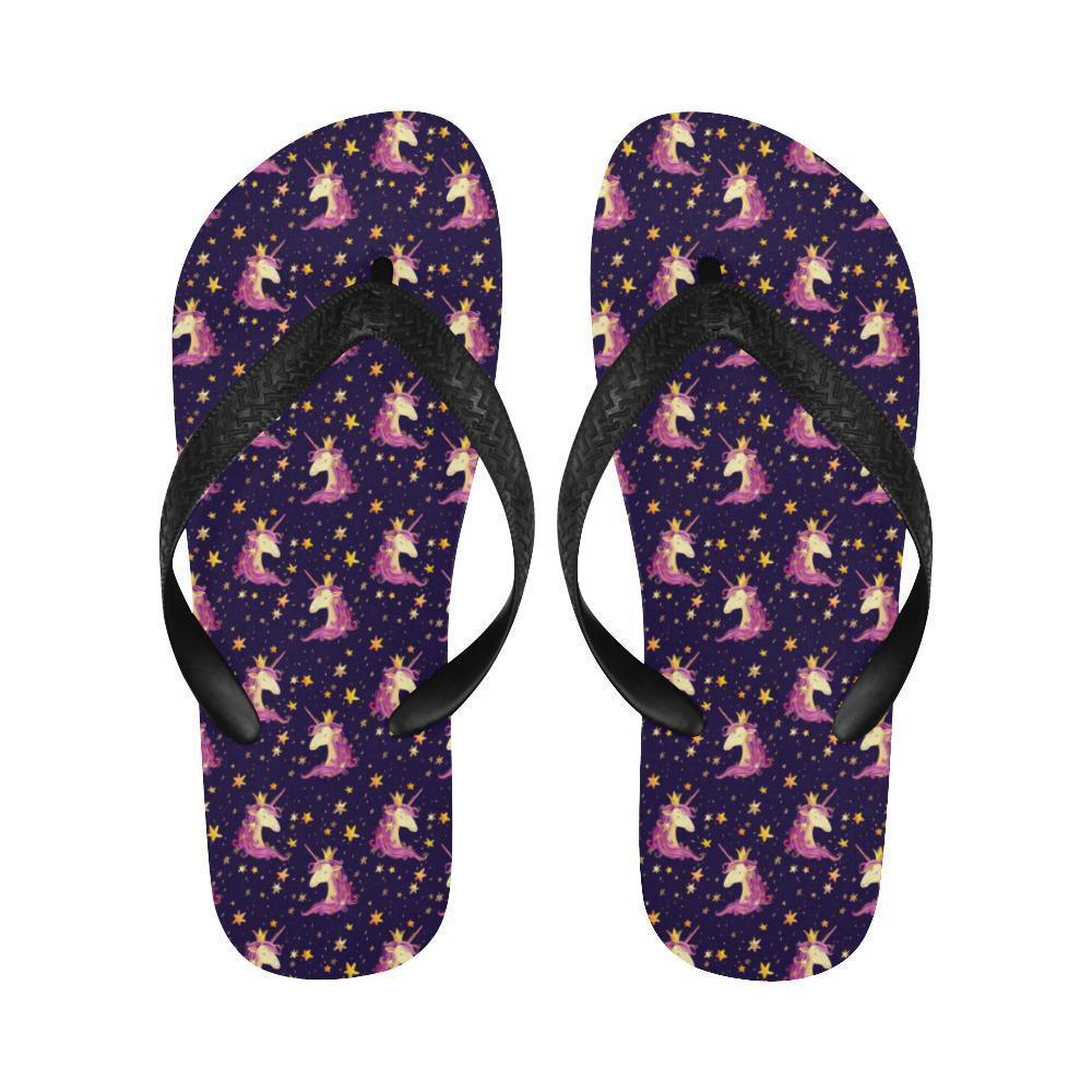 Unicorn Princess Star Sparkle Flip Flops-JTAMIGO.COM