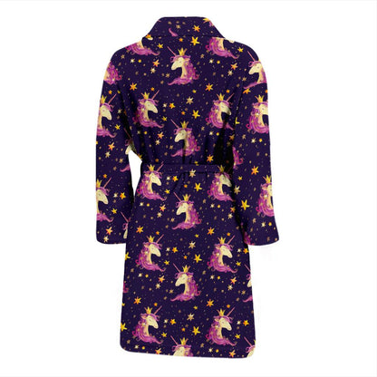 Unicorn Princess Star Sparkle Men Bath Robe-JTAMIGO.COM