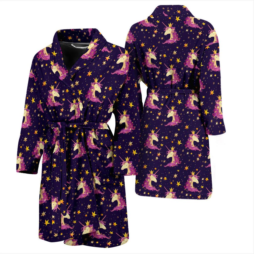 Unicorn Princess Star Sparkle Men Bath Robe-JTAMIGO.COM