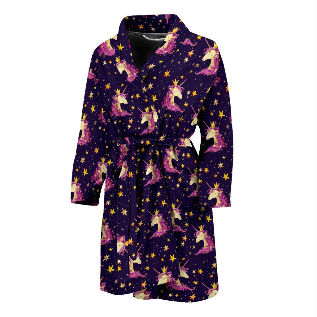 Unicorn Princess Star Sparkle Men Bath Robe-JTAMIGO.COM