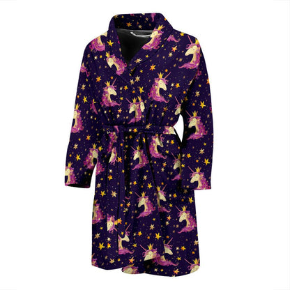 Unicorn Princess Star Sparkle Men Bath Robe-JTAMIGO.COM
