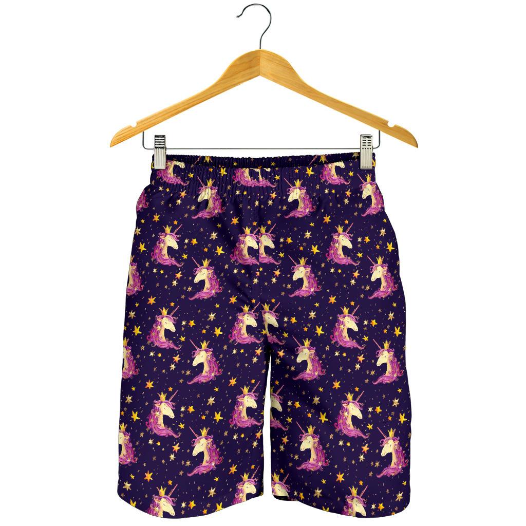 Unicorn Princess Star Sparkle Mens Shorts-JTAMIGO.COM