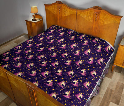 Unicorn Princess Star Sparkle Premium Quilt-JTAMIGO.COM