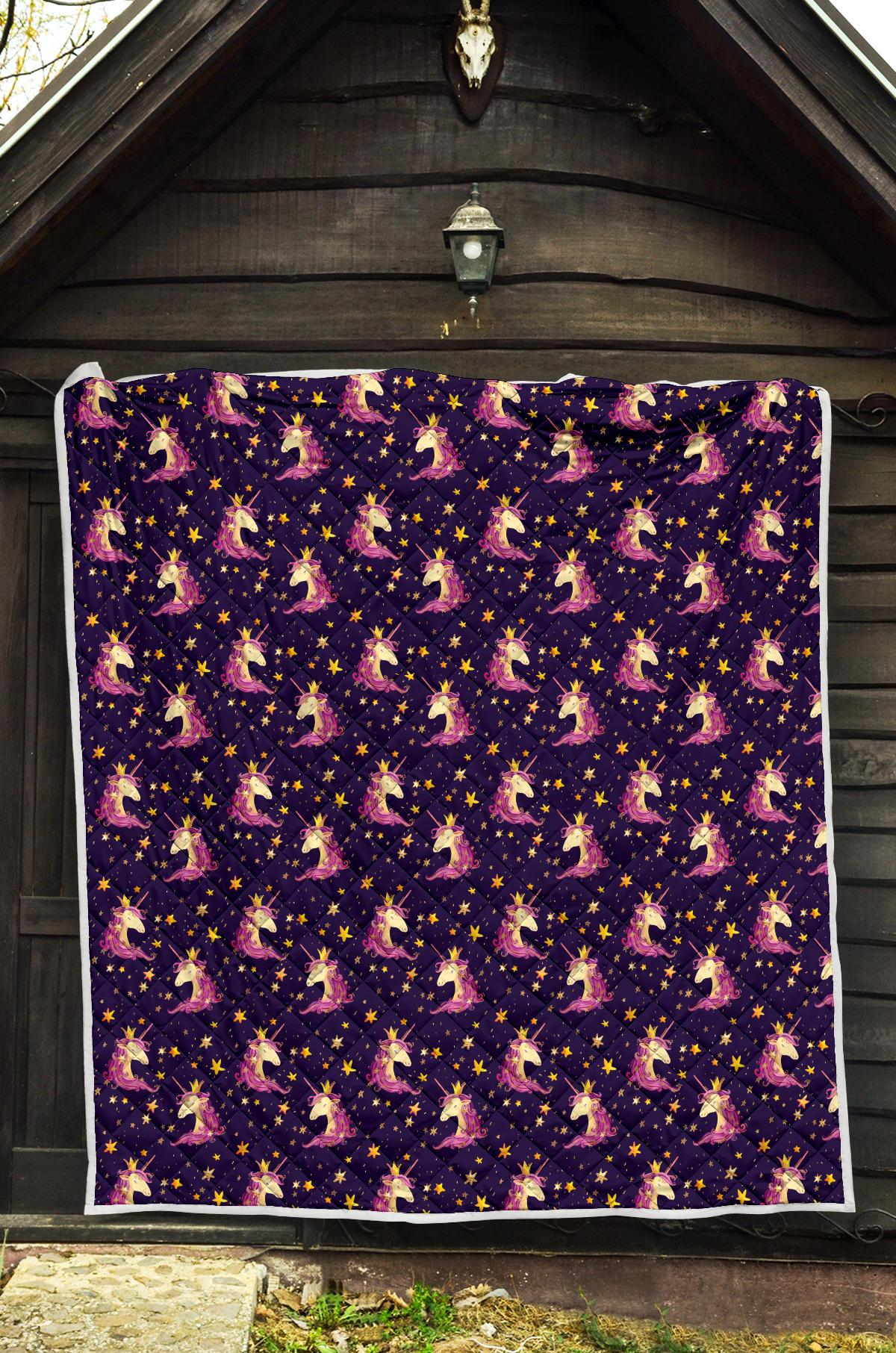 Unicorn Princess Star Sparkle Premium Quilt-JTAMIGO.COM