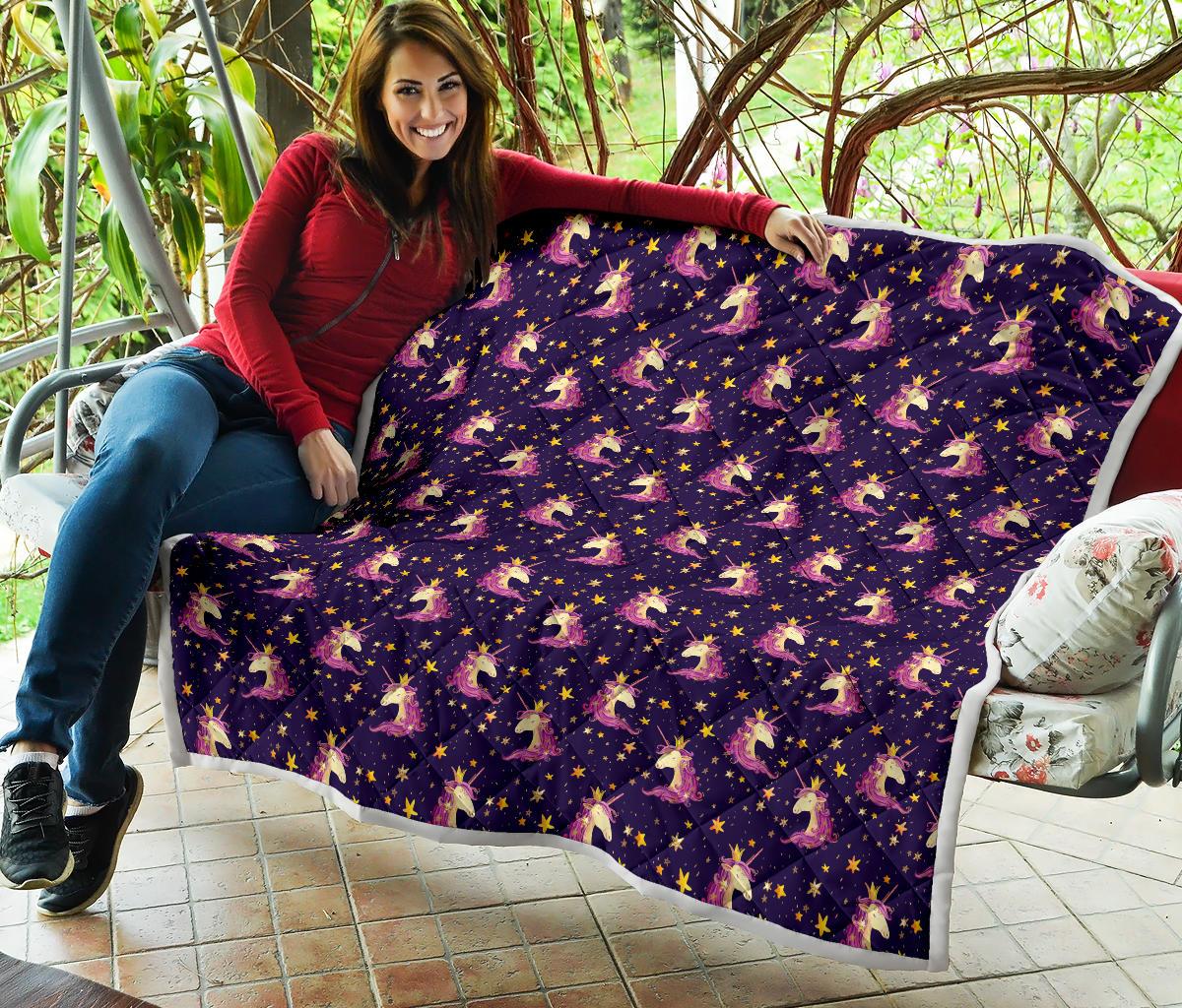 Unicorn Princess Star Sparkle Premium Quilt-JTAMIGO.COM