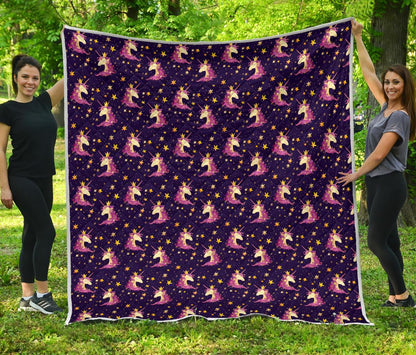 Unicorn Princess Star Sparkle Premium Quilt-JTAMIGO.COM