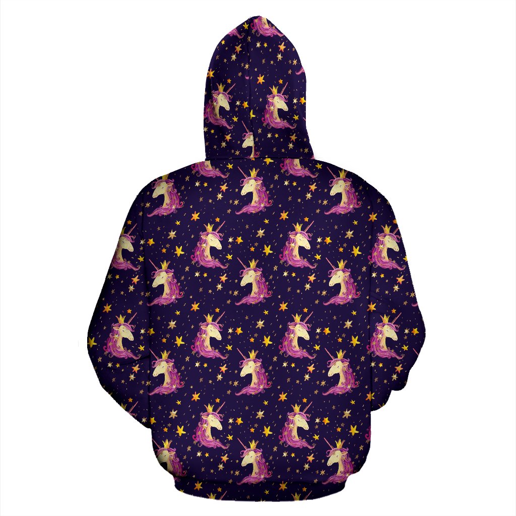 Unicorn Princess Star Sparkle Pullover Hoodie