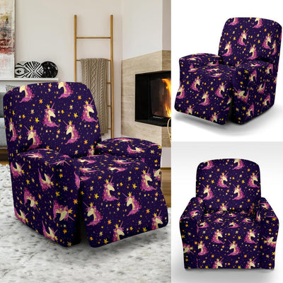 Unicorn Princess Star Sparkle Recliner Slipcover-JTAMIGO.COM