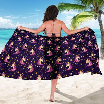 Unicorn Princess Star Sparkle Sarong Pareo Wrap