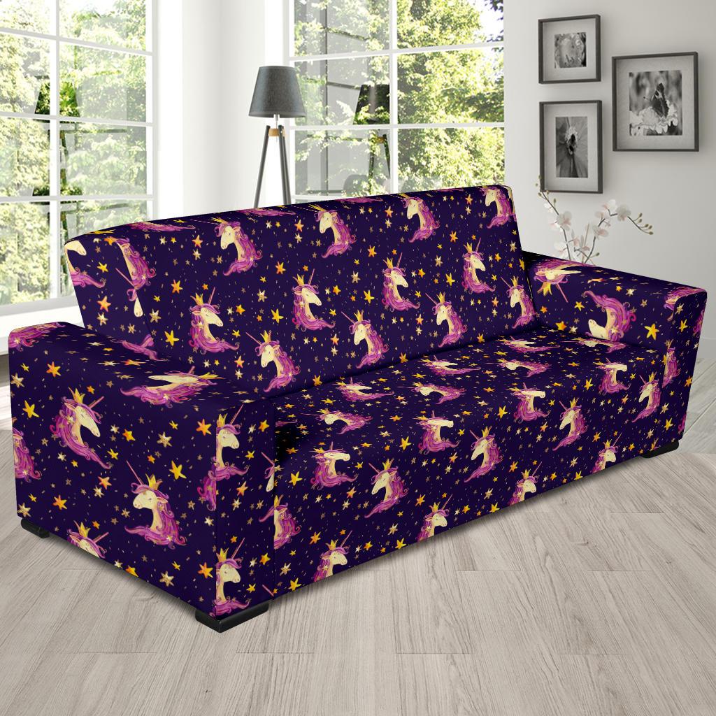Unicorn Princess Star Sparkle Sofa Slipcover-JTAMIGO.COM