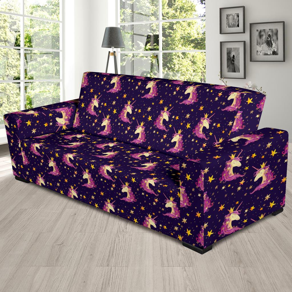 Unicorn Princess Star Sparkle Sofa Slipcover-JTAMIGO.COM