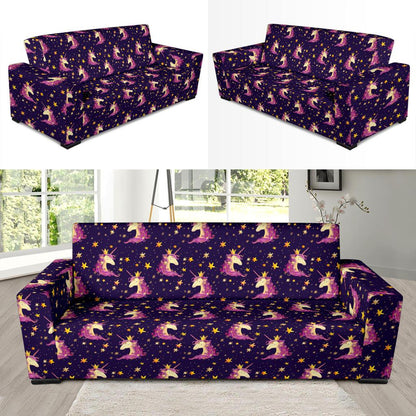 Unicorn Princess Star Sparkle Sofa Slipcover-JTAMIGO.COM