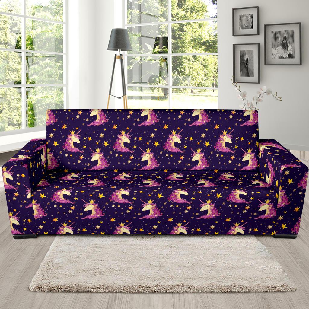 Unicorn Princess Star Sparkle Sofa Slipcover-JTAMIGO.COM