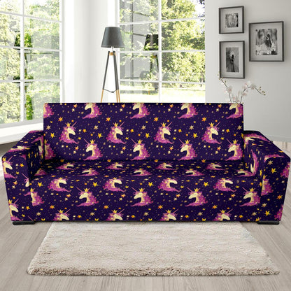 Unicorn Princess Star Sparkle Sofa Slipcover-JTAMIGO.COM