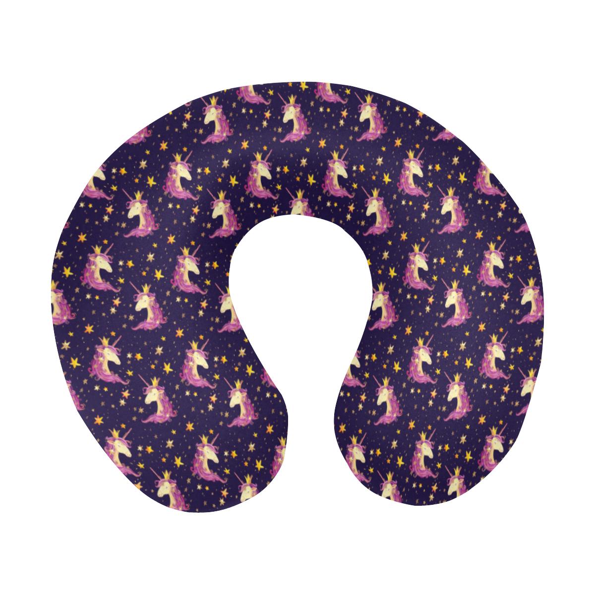Unicorn Princess Star Sparkle U-Shaped Travel Neck Pillow-JTAMIGO.COM